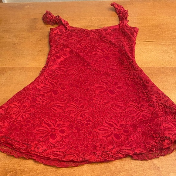 Princess Polly Beacall Burgundy Lace Mini Dress - Picture 5 of 7